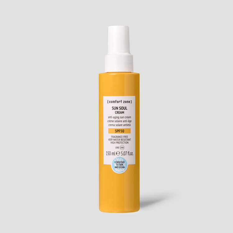 COMFORT ZONE SUN SOUL SPF 50+ FACE CREAM Wodoodporny krem przeciwsłoneczny do twarzy o bardzo wysokiej ochronie UVA i UVB